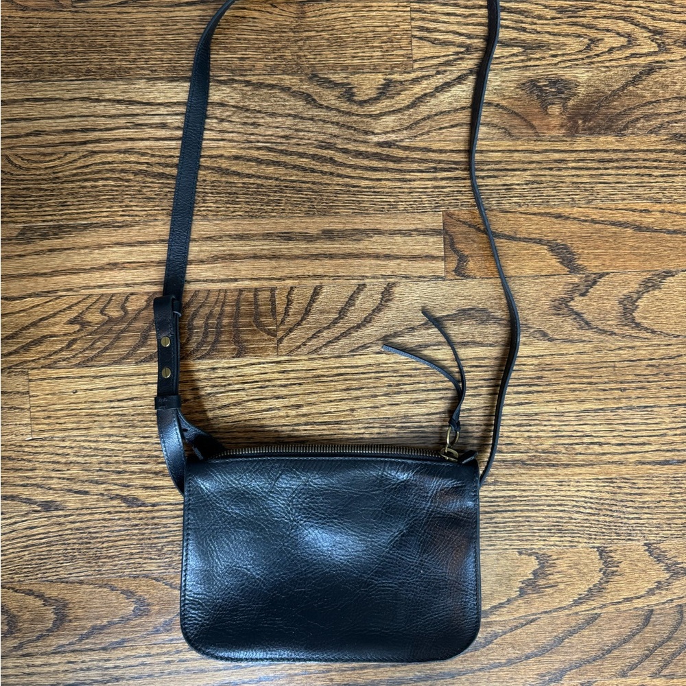 Madewell Black Leather Crossbody Bag